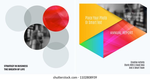 Abstract design of colourful vector elements for smooth background with round shapes rinds for business partnership collaboration.