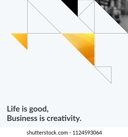 Abstract design of colourful vector elements for modern background with triangular shapes for business branding summer.