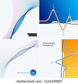 Abstract design of colourful vector elements for modern background with soft waves for business branding summer.