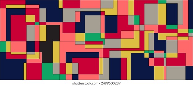 Abstract DESIGN composed of rectangular shapes of various sizes and irregularities. with attractive pastel colors. Can be used for wall decoration or wallpaper