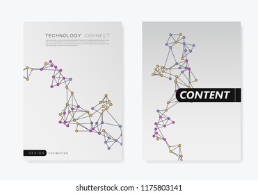 Abstract design composition and line intersection structure.