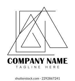 Abstract design concept for branding. Monogram for business, internet, online shop, label or packaging. Pixel geometric logo download. Geometric icon vector. Linear style logo.