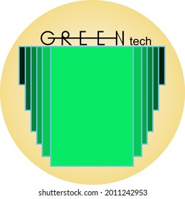Abstract design concept for green eco technology desert transformation