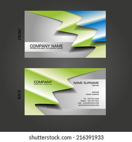 abstract design concept on business topics vector business card design template