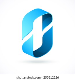 Abstract design concept, pictogram or logotype. Symbol of movement and partnership. 