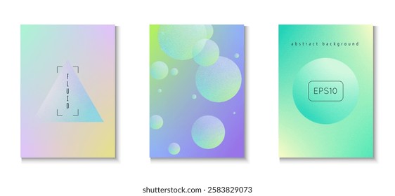 Abstract Design. Creative Placard. Triangle Shape. Grain 3d Background. Violet Texture Holographic Set. Astronaut Sphere Template. Vibrant Banner. Blue Abstract Design