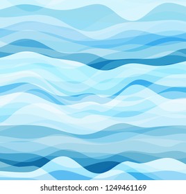 Abstract Design Creativity Background of Blue Waves, Vector Illustration EPS10