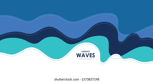 Abstract Design Creativity Background of Blue Waves