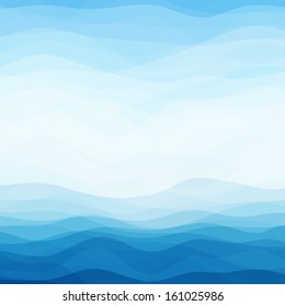Waves Background  Blue