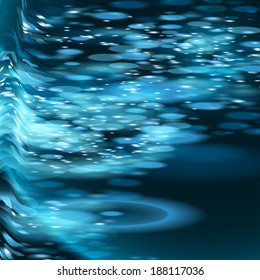 Abstract Design Creativity Background of Blue Waves, Vector Illustration EPS10