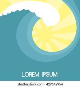 Abstract Design Creativity Background of Blue Waves, Vector Illustration