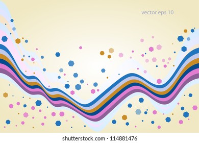 Abstract design creativity background of colorful waves, vector illustration eps10