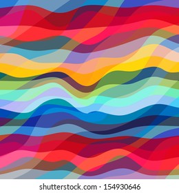 Abstract Design Creativity Background of Colorful Waves, Vector Illustration EPS10