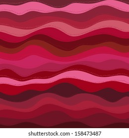 Abstract Design Creativity Background of Colorful Horizontal Waves and Circles, Vector Illustration
