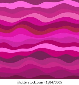 Abstract Design Creativity Background of Colorful Horizontal Waves, Vector Illustration