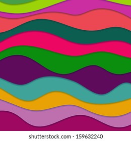 Abstract Design Creativity Background of Colorful Horizontal Waves, Vector Illustration EPS10