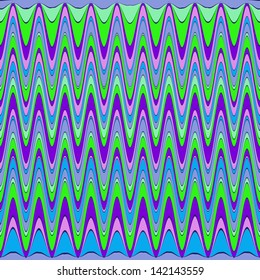 Abstract Design Creativity Seamless Background of Color Waves, Vector Illustration