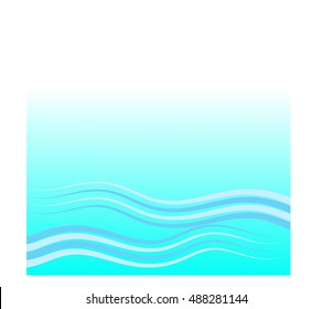 Abstract design creativty by blue and white waves