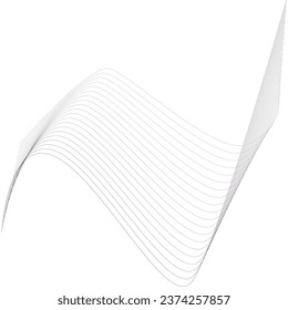 Abstract design of curved lines forming waves