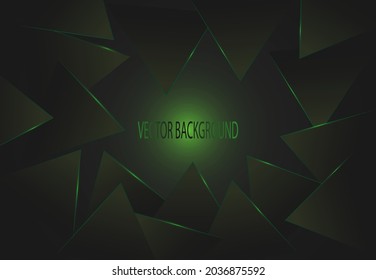 Abstract design. Dark green background.