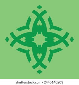 abstract design of dark green ceramic or tiles on a light green background