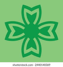 Abstraktes Design von dunkelgrüner Keramik oder Fliesen auf einem hellgrünen Hintergrund
