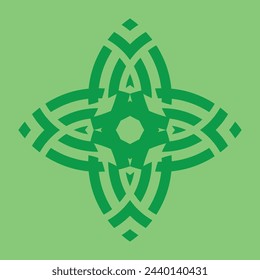 abstract design of dark green ceramic or tiles on a light green background