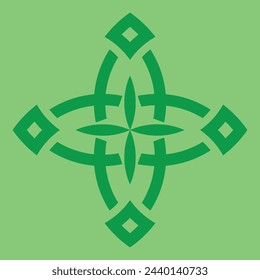abstract design of dark green ceramic or tiles on a light green background