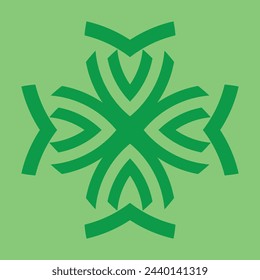abstract design of dark green ceramic or tiles on a light green background