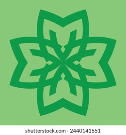 abstract design of dark green ceramic or tiles on a light green background