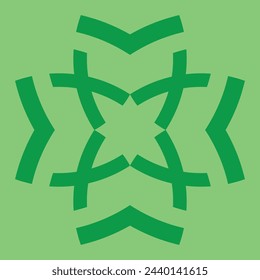 Abstraktes Design von dunkelgrüner Keramik oder Fliesen auf einem hellgrünen Hintergrund
