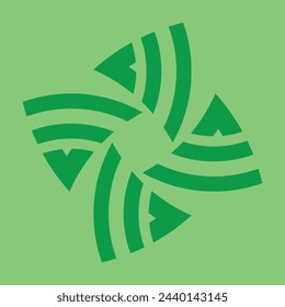 abstract design of dark green ceramic or tiles on a light green background