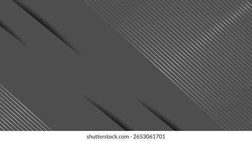 Diseño Abstractas con líneas diagonales y Formas en capas en gris y gris claro.