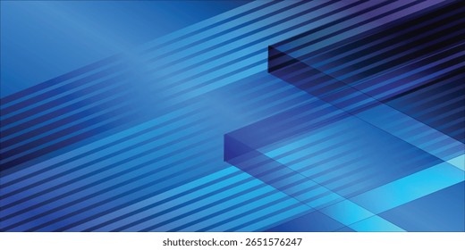 Abstract design with diagonal lines and overlapping translucent blue shapes.