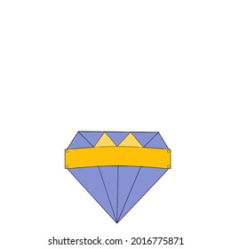 Diseño abstracto del logotipo de un diamante