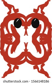 abstract design drawing of a rabbit standing