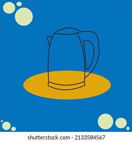 Resumen de diseño de un lugar de bebida, con un fondo azul, perfecto para embellecer su comedor.