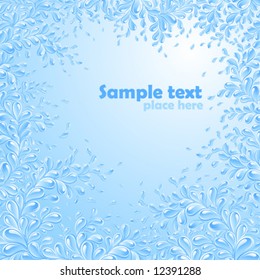 Abstract design with drops. Vector illustration.