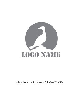 Abstract design of a duck in a circle