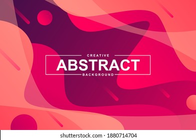 Abstract design with dynamic liquid shapes. Colorful fluid style background for landing page, web banner, wallpaper. Bright composition with gradients, wavy pattern with header vector Illustration.