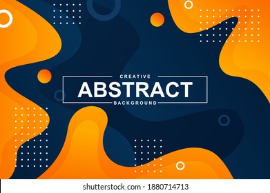 Abstract design with dynamic liquid shapes. Colorful fluid style background for landing page, web banner, wallpaper. Bright composition with gradients, wavy pattern with header vector Illustration.