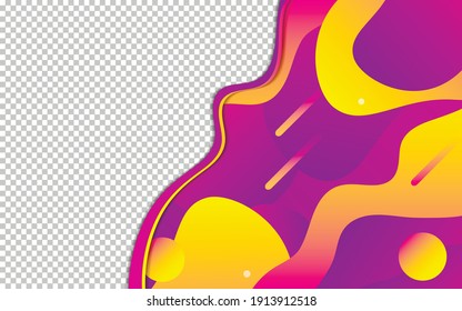 Abstract design with dynamic liquid shapes. Colorful fluid style background mockup.