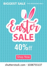 Abstract design of Easter Celebration 2018 , editable vector illustration composed of easter elements like bunny, carrots , egg and text of happy easter