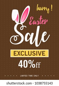 Abstract design of Easter Celebration 2018 , editable vector illustration composed of easter elements like bunny, carrots , egg and text of happy easter