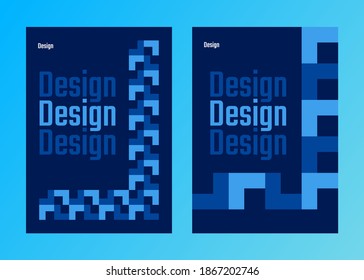 Abstract design editable shape pattern with blue paper, suitable for cover templates, ornament, backgrounds, leaflet, poster and more. EPS