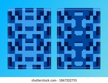 Abstract design editable shape pattern with blue paper, suitable for cover templates, ornament, backgrounds, leaflet, poster and more. EPS