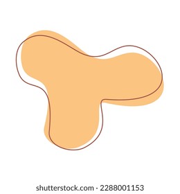 Abstract design element blob shape with outline