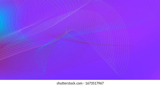 Abstract Design Element. Abstract Blue, Pink Waves on the Dark. Business Concept. Low Poly Style On Dark Background.