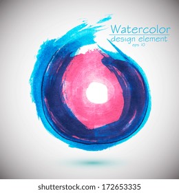 abstract design element blue and pink circle. Vector illustration 