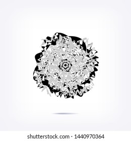 Abstract design element. Burst, explosion, speed motion dymanic effect. Radial shape.